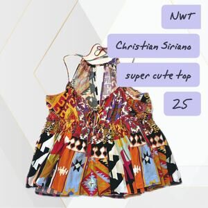 NWT Christian Siriano top S Multicolor